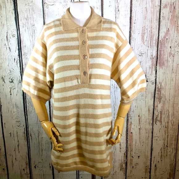 Michael Kors Sweaters - Vintage Michael Kors Striped Cashmere Sweater Tunic Dress Lyle Scott Scotland